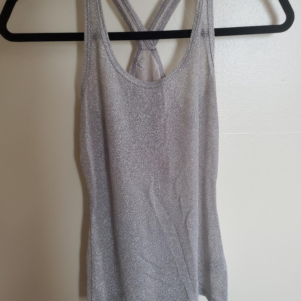 Silver Glitter Tank